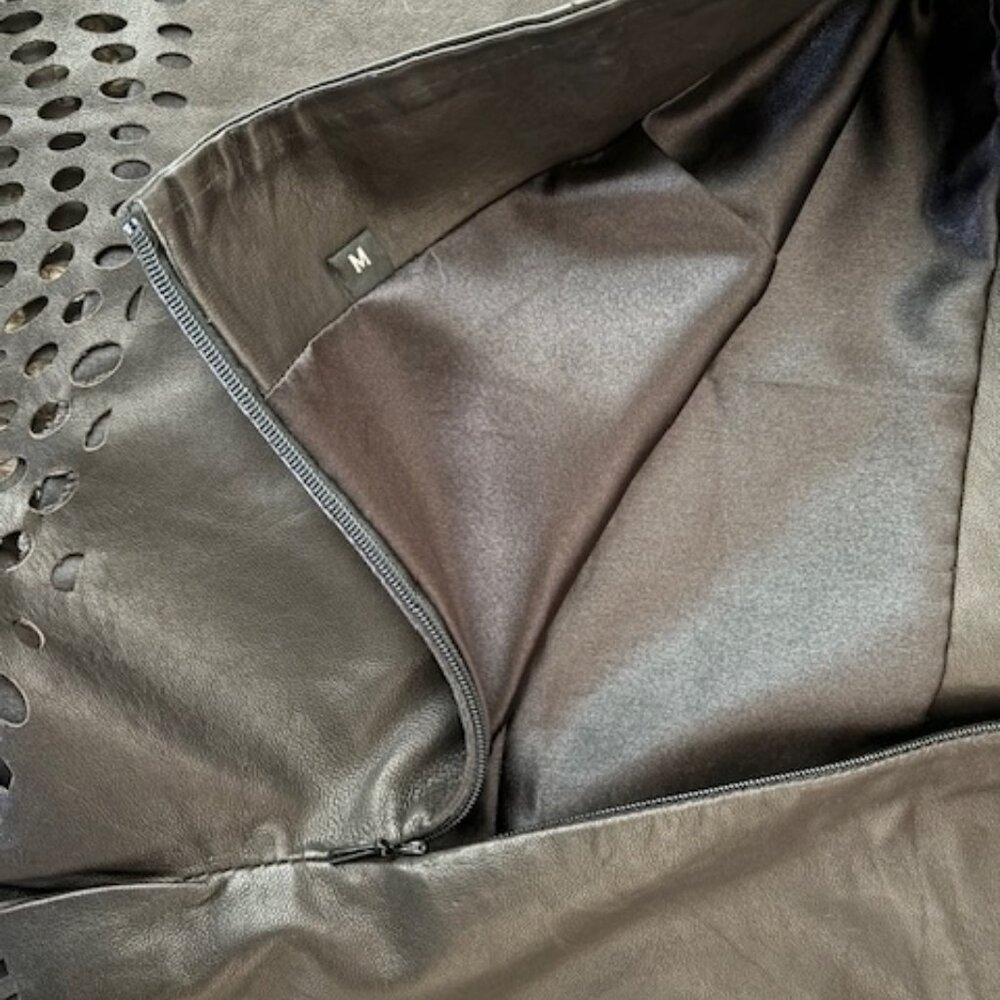 Faux Leather Shorts with Cut outs - Picture 3 of 5